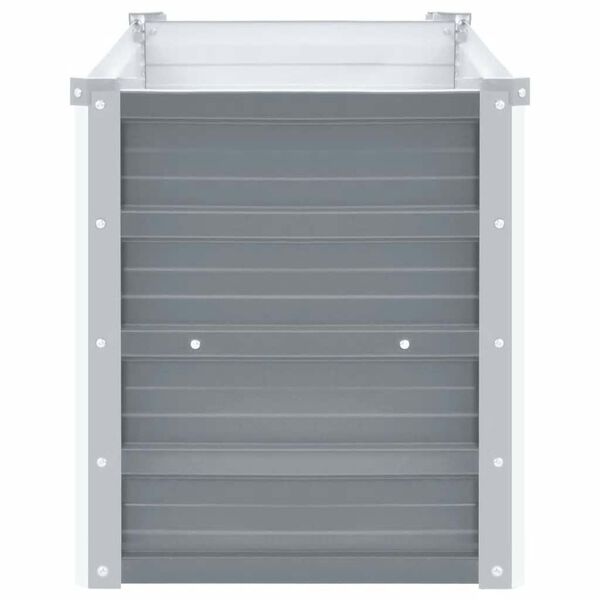 vidaXL Podwyższona donica z galwanizowanej stali, 160x40x45 cm, szara