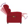 vidaXL Elektryczny fotel masujący, winna czerwień, aksamitem