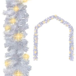 vidaXL Świąteczna girlanda z lampkami LED, 5 m, biała