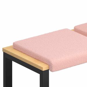 vidaXL Poduszka na ławkę 4 szt. Tkanina sherpa r&oacute;żowy Głębokość 35 cm