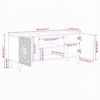 vidaXL Szafka pod telewizor Biały 105 x 33,5 x 46 cm Drewno z mango