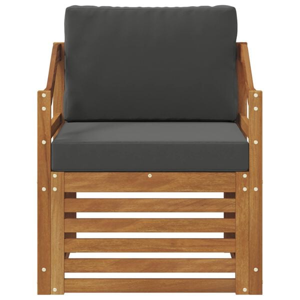 vidaXL Zestaw sof na zewnątrz Lite drewno akacjowe i poliester