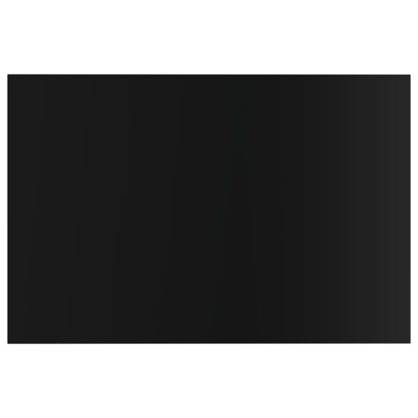 vidaXL Półki na książki, 8 szt., wysoki połysk, czarne, 60x40x1,5 cm