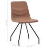 vidaXL Krzesła stołowe, 4 szt., brązowe, obite sztuczną sk&oacute;rą