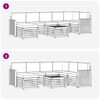 vidaXL Zestawy sof 8 pcs Naturalny i Antracytowy Lite Drewno Akacji