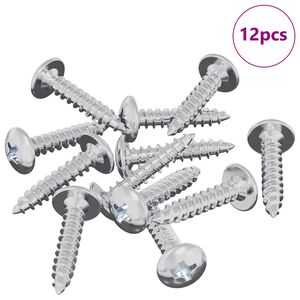 vidaXL Wsuwany gw&oacute;źdź 12 pcs Powlekana cynkiem 4 x 20 mm Stal