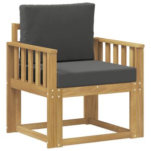 vidaXL Sofa na zewnątrz Poliester Biały i Antracytowy