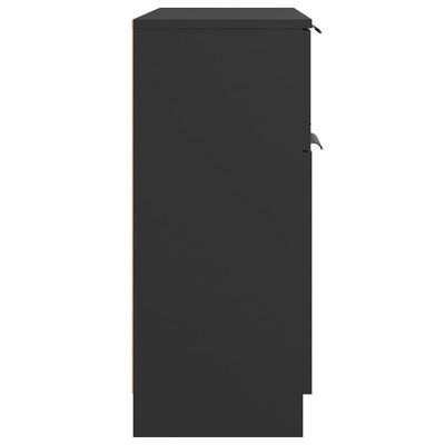 vidaXL Szafka, czarna, 60x30x70 cm, materiał drewnopochodny