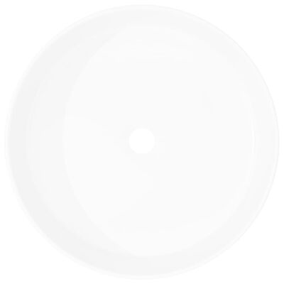 vidaXL Umywalka ceramiczna, okrągła, 40 x 15 cm, biała