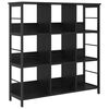 vidaXL P&oacute;łka na książki 9 poziomy 102 x 32 x 104,5 cm Czarny Dąb