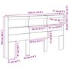 vidaXL Zagłówek z półkami i LED, czarny dąb, 180x17x102 cm