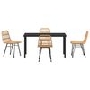 vidaXL Zestaw do jadalni w ogrodzie 5 pcs Brązowy