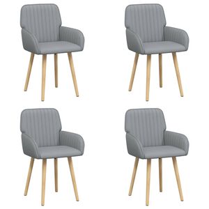 vidaXL Krzesła jadalne 4 pcs tkanina jasnoszary 56,5 x 50 x 87,5 cm