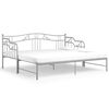 vidaXL Sofa z wysuwaną ramą ł&oacute;żka, szara, metalowa, 90x200 cm