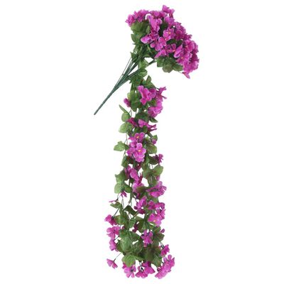 vidaXL Sztuczne girlandy kwiatowe, 3 szt., jasny fiolet, 85 cm