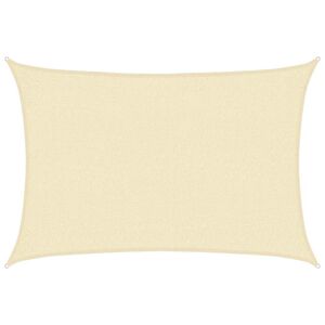 vidaXL Żagiel przeciwsłoneczny, 160 g/m&sup2;, kremowy, 2x3 m, HDPE