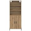 vidaXL Highboard Dąb rzemieślniczy 69,5 x 32,5 x 180 cm