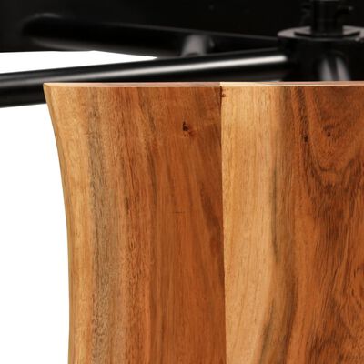 vidaXL Stolik barowy z ławkami, lite drewno akacjowe, 80x50x107 cm