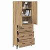 vidaXL Highboard z szufladą Dąb rzemieślniczy 69,5 x 34 x 180 cm