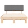 vidaXL Ramka ł&oacute;żka z tapicerowanym wezgłowiem Jasnoszary 140 x 190 cm