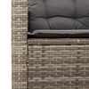 vidaXL Krzesło ogrodowe z poduszkami, szare, polirattan