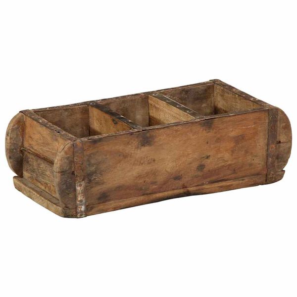 vidaXL Taca 4 pcs Brązowy 30 x 14 x 9 cm Lite Drewno Recyklingowe