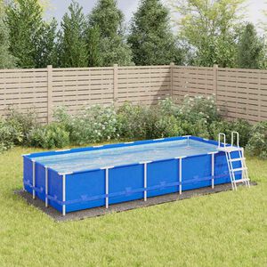 vidaXL Mata pod basen, jasnoszara, 550x280 cm, geowł&oacute;knina poliestrowa