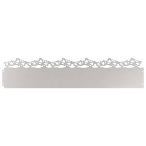vidaXL Obrzeża trawnikowe 10 szt. 103 x 0,05 x 22 cm Stal nierdzewna