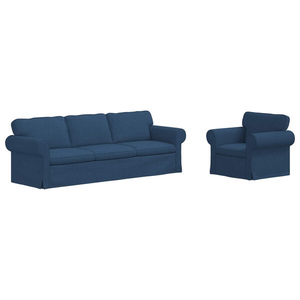 vidaXL Sofa 2 pcs Niebieski