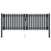 vidaXL Brama ogrodzeniowa Double Door Fence Fur Steel 300x125 cm Antracyt