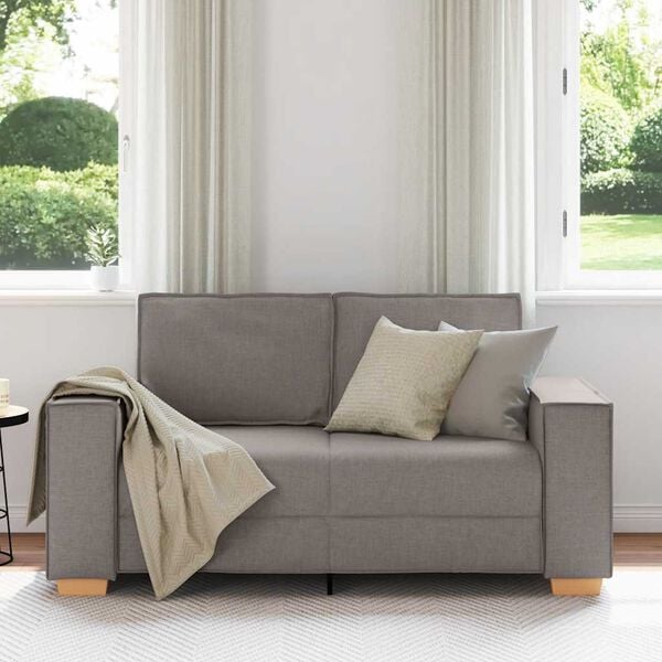 vidaXL Sofa 2-osobowa Taupe 160x78x84 cm Tkanina