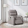 vidaXL Rozkładany fotel masujący, elektryczny, kolor taupe, tkanina