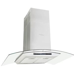 vidaXL Okap z dotykowym wyświetlaczem, 90 cm, LCD i LED, 756 m&sup3;/h