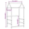 vidaXL Daszek do ł&oacute;żka dziecięcego, 118x70x176,5, lite drewno sosnowe