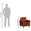 vidaXL Fotel klubowy, brązowy, sk&oacute;ra naturalna