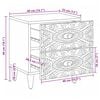 vidaXL Szafka Nocna 2 pcs Biały 40 x 33,5 x 46 cm Drewno z mango