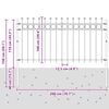 vidaXL Ogrodzenie Ring Czarny 200 x 150 cm Stal malowana proszkowo