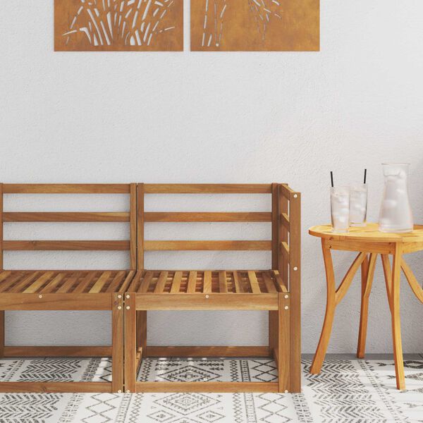 vidaXL Sofa narożna na zewnątrz Lite Drewno Akacji Naturalny