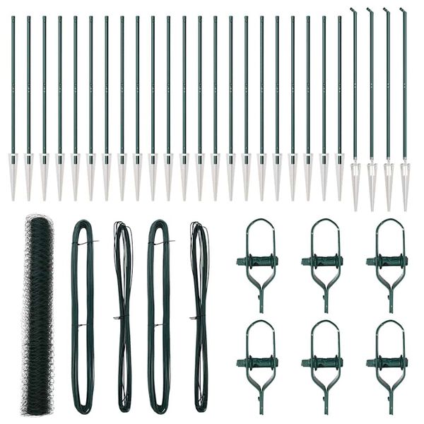 vidaXL Słupek ogrodzeniowy. Zielony 50 x 1,2 m (siatka 36 mm)