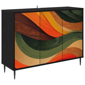 vidaXL Bufet BONN Czarny dąb 102 x 33 x 76 cm Drewno inżynieryjne
