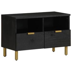 vidaXL Szafka pod TV, czarna, 70x33x46 cm, materiał drewnopochodny