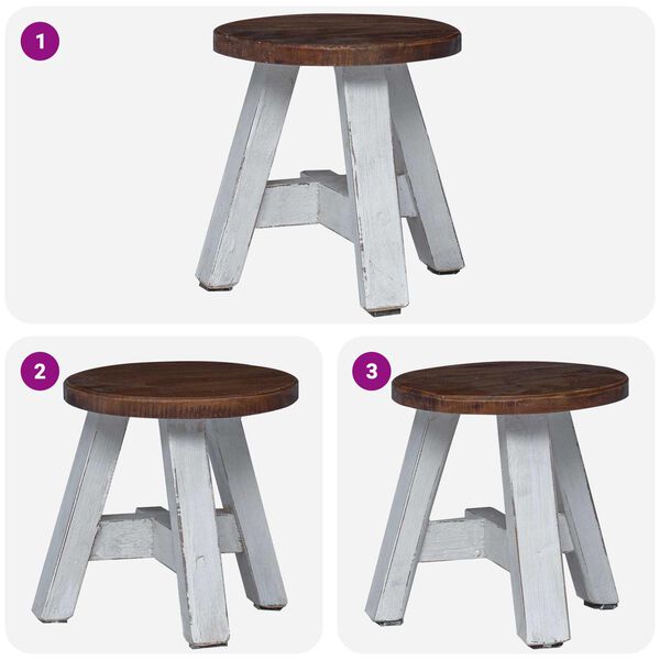 vidaXL Halka Naturalny 22 x 22 x 24 cm Drewno mahoniowe