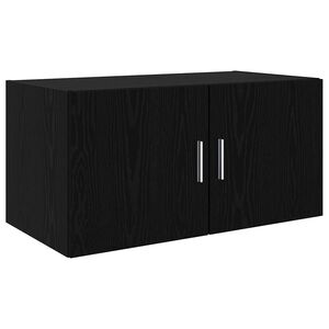 vidaXL Szafka ścienna Czarny dąb 80 x 42.5 x 40 cm Drewno inżynieryjne