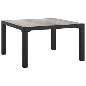 vidaXL Ogrodowy stolik kawowy, szary, 55x55x31 cm, DPC i stal