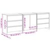 vidaXL Bufet 3 pcs Czarny 70 x 41 x 75 cm Materiał drewnopochodny