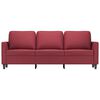 vidaXL 3-osobowa sofa, winna czerwień, 180 cm, sztuczna sk&oacute;ra