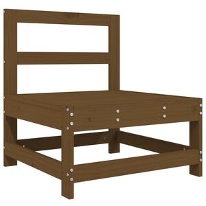 vidaXL Ogrodowa sofa środkowa, miodowy brąz, lite drewno sosnowe