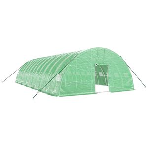 vidaXL Szklarnia ze stalową ramą, zielona, 72 m&sup2;, 12x6x2,85 m