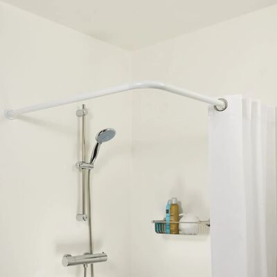 Sealskin Narożny drążek prysznicowy, 90x90 cm, biały