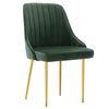 vidaXL Krzesła stołowe, 2 szt., ciemnozielone, obite aksamitem